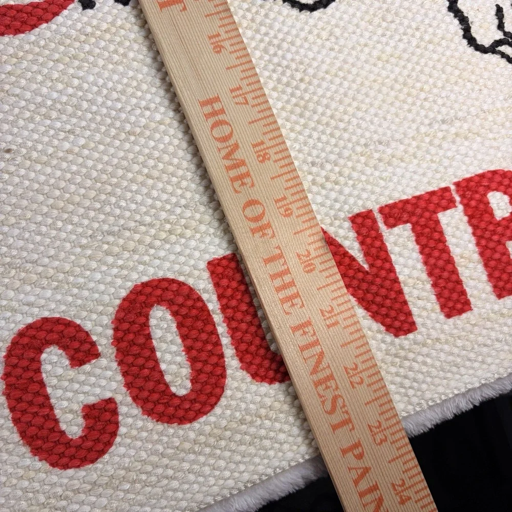 Vtg 70s Georgia Bulldogs Woven Rug Wall Banner 